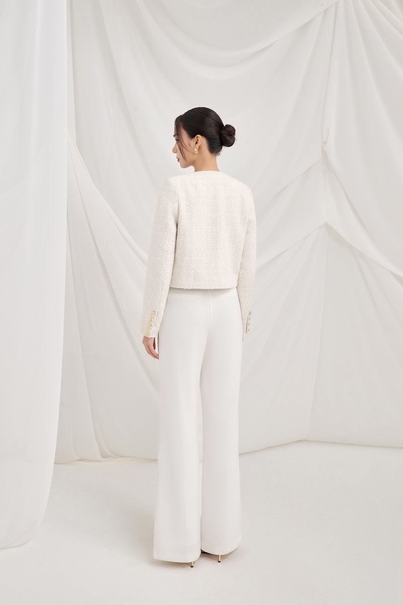 Cove Tweed Jacket in Cream