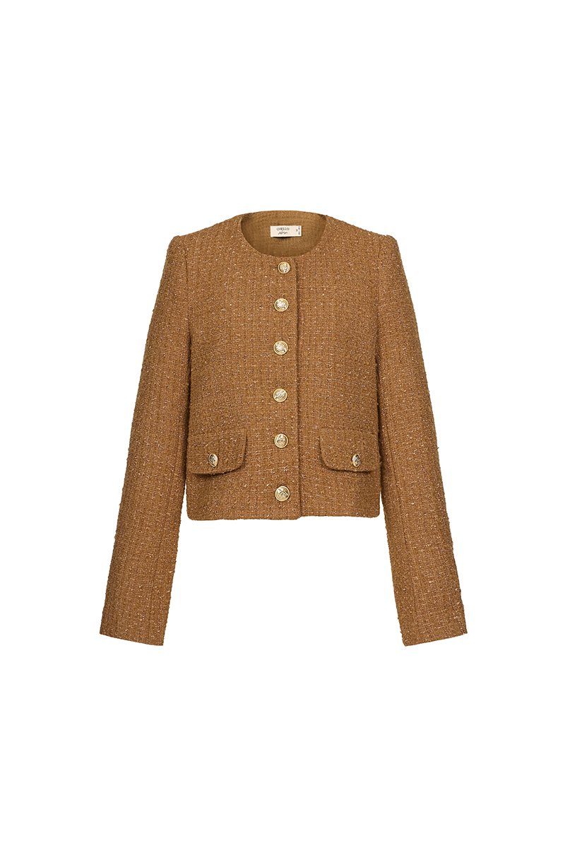 Cove Tweed Jacket in Honey Brown