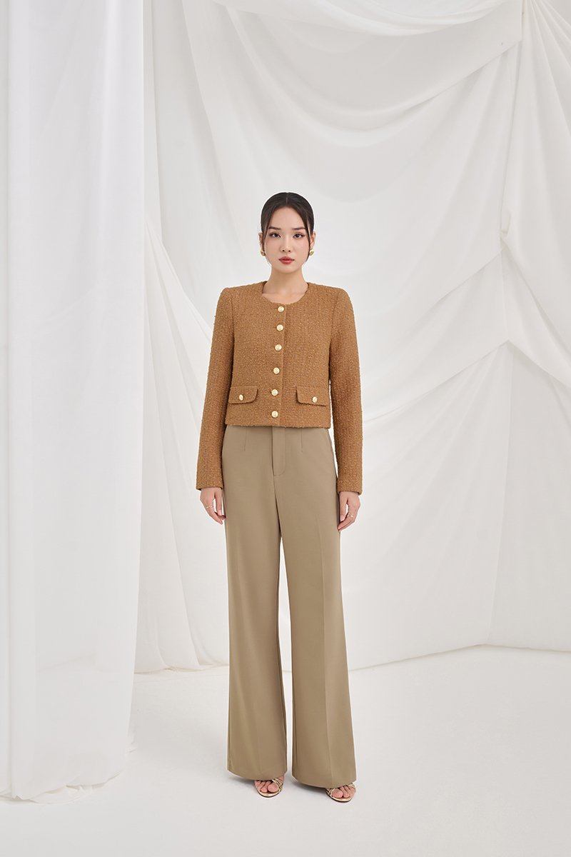 Cove Tweed Jacket in Honey Brown