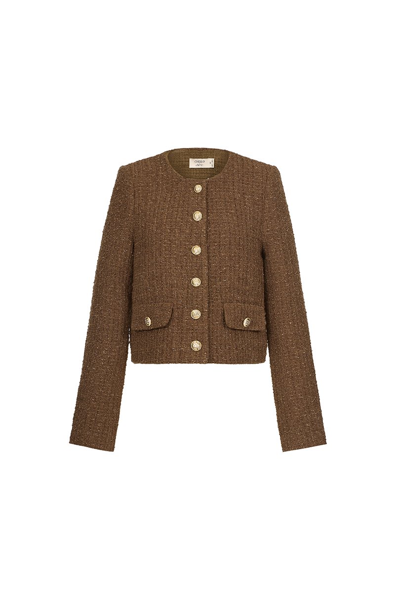 Cove Tweed Jacket in Teddy Brown