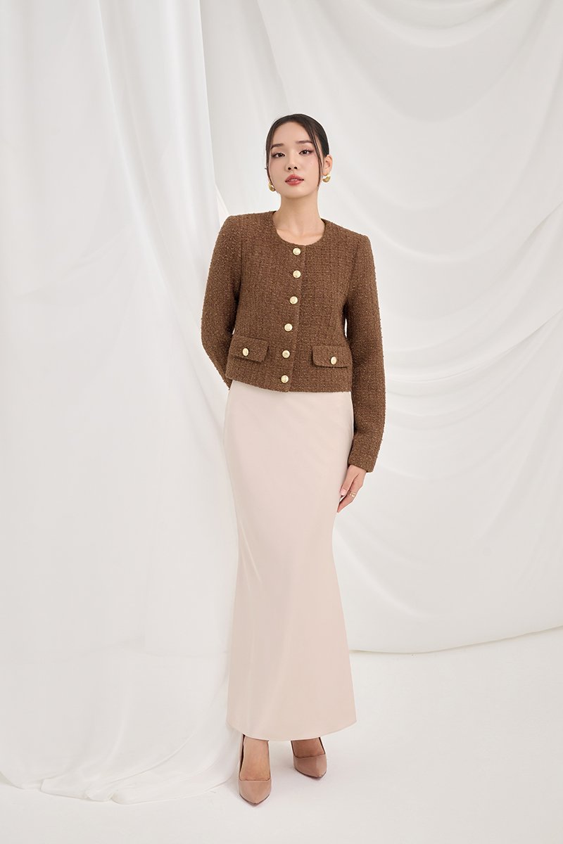 Cove Tweed Jacket in Teddy Brown