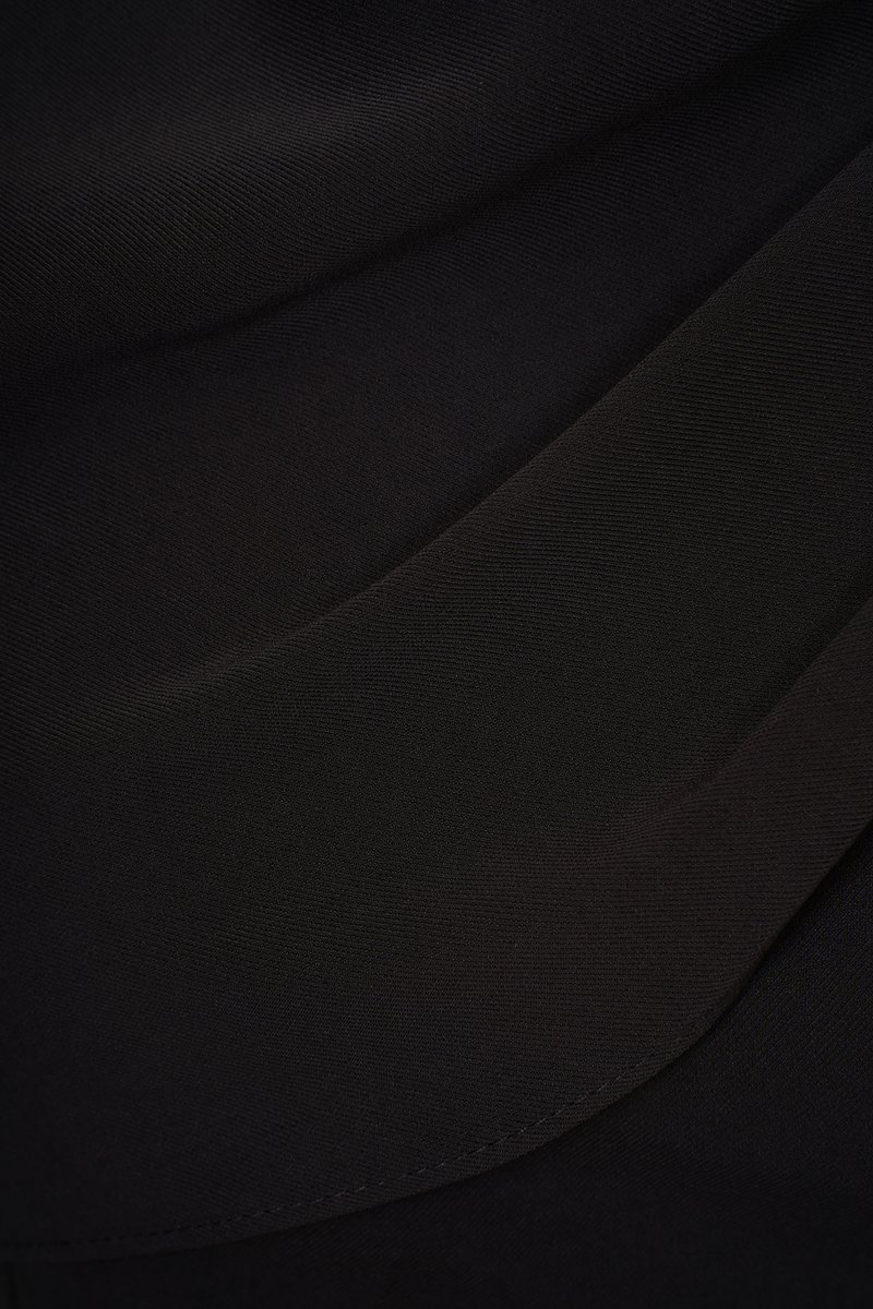 Evolet Padded Drape Shoulder Top in Classic Black