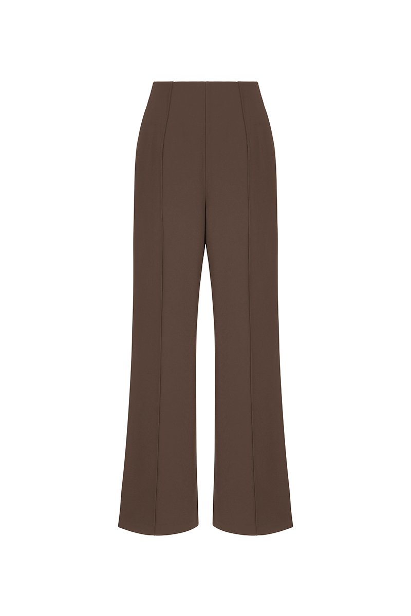 Isolde Mid Waist Pant in Coffee (PETITE /REGULAR/TALL)