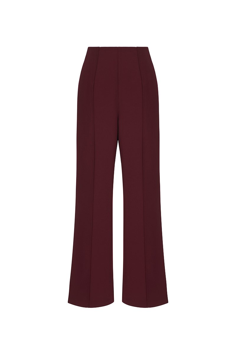 Isolde Mid Waist Pant in Pinot Noir (PETITE /REGULAR/TALL)