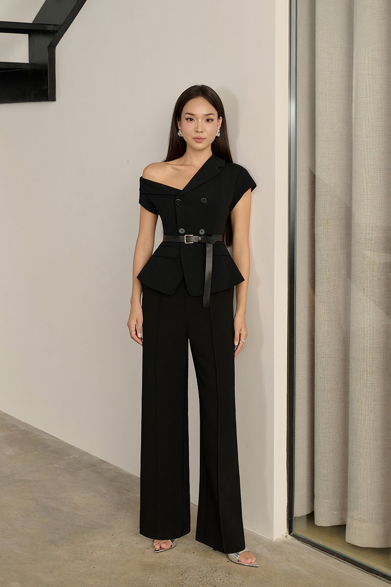 Isolde Mid Waist Pant in Classic Black (PETITE /REGULAR/TALL)