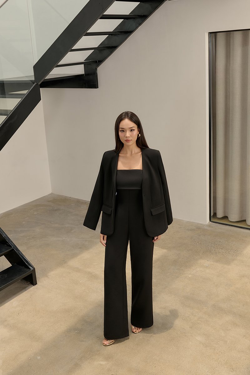 Isolde Mid Waist Pant in Classic Black (PETITE /REGULAR/TALL)