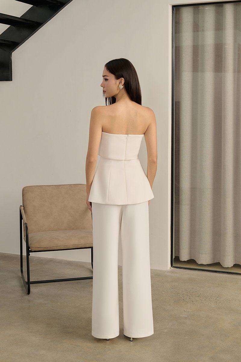 Isolde Mid Waist Pant in Iconic White (PETITE /REGULAR/TALL)