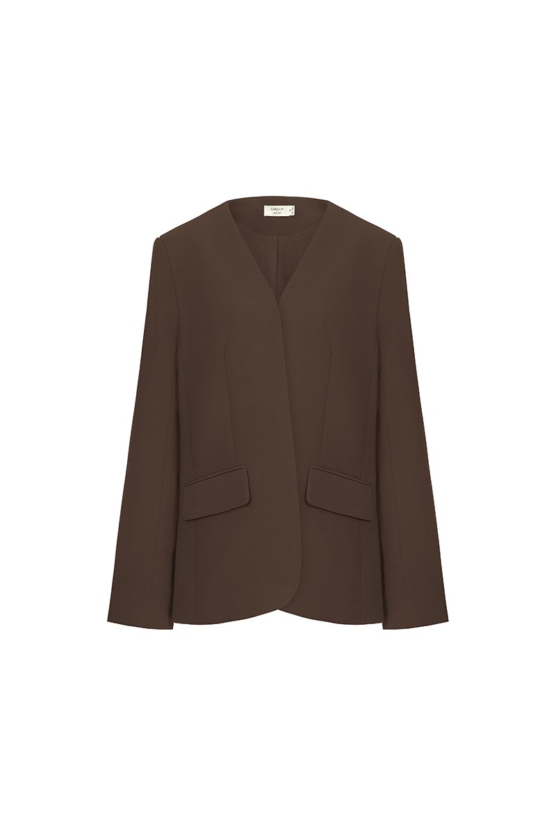 Isolde Oversized Blazer in Coffee