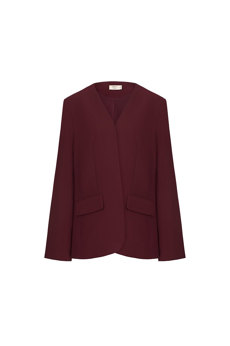 Isolde Oversized Blazer in Pinot Noir