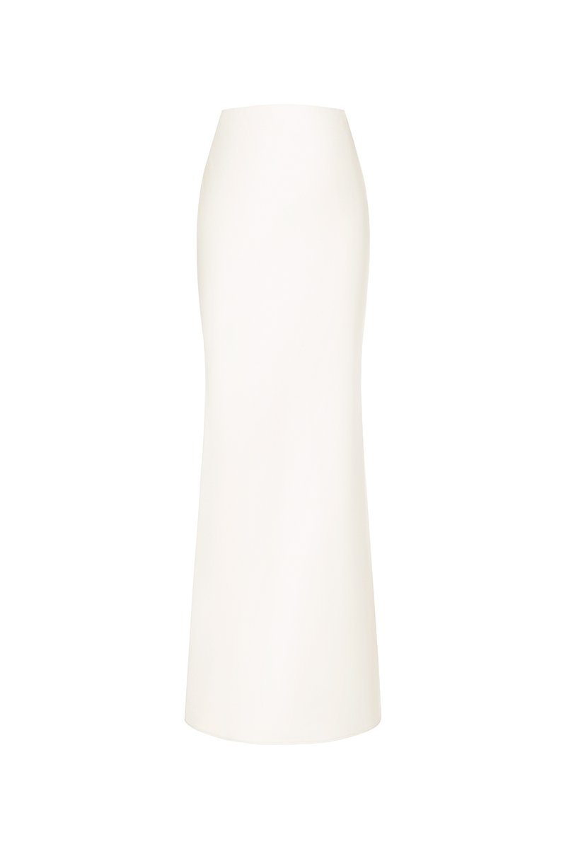 Kaelis Slip Mermaid Maxi Skirt in French Cream