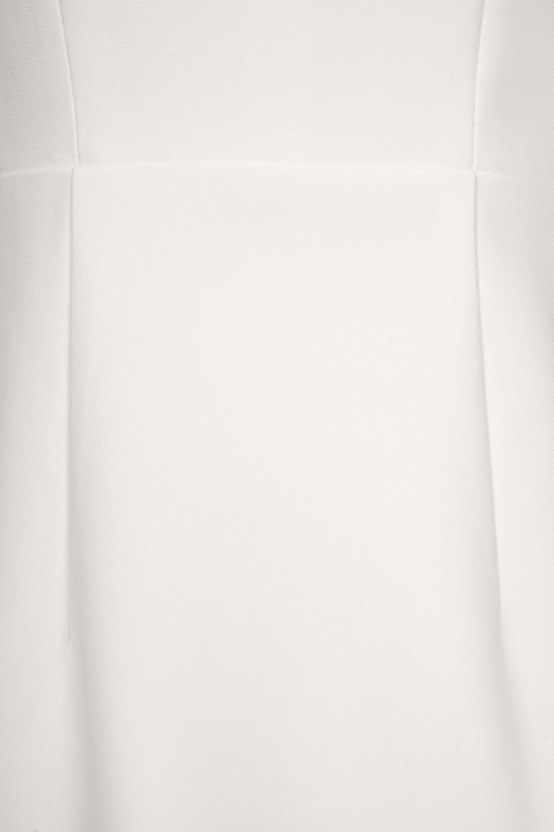 Saelle Padded V-neck Pencil Dress in Iconic White