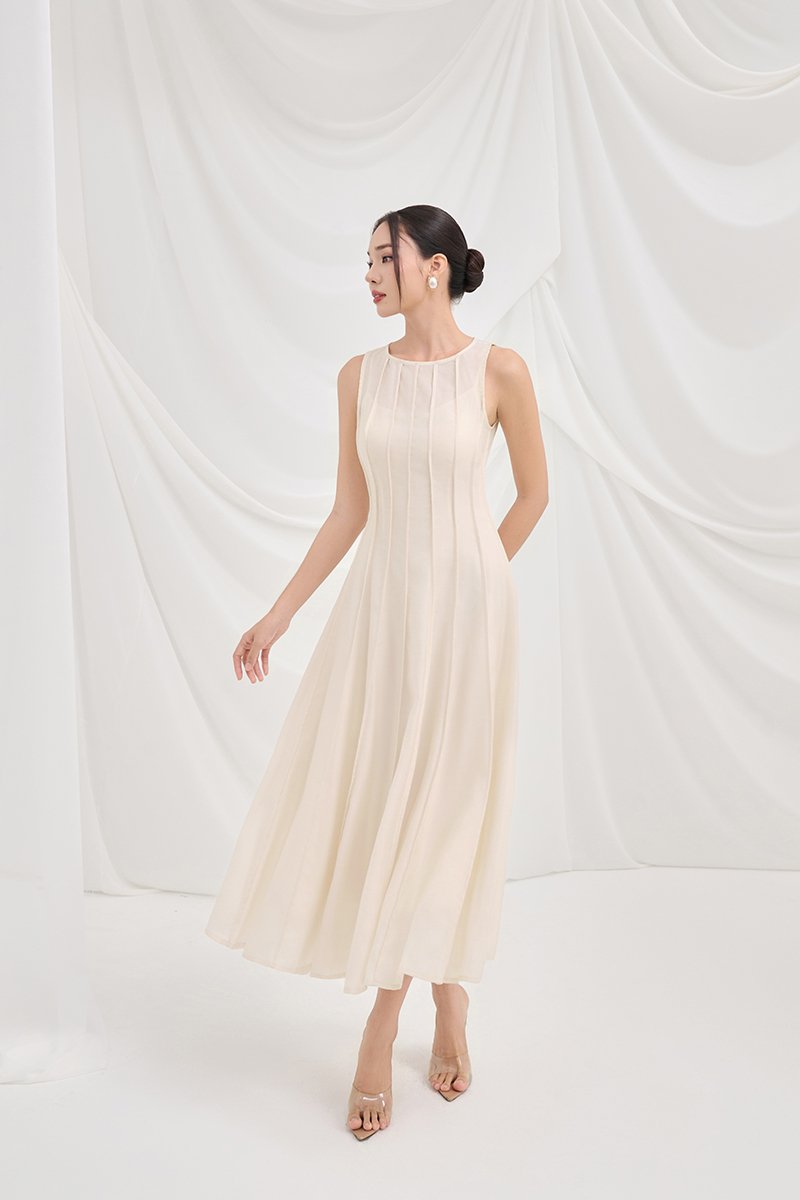 Shiloh Panel Maxi Dress in Ivory