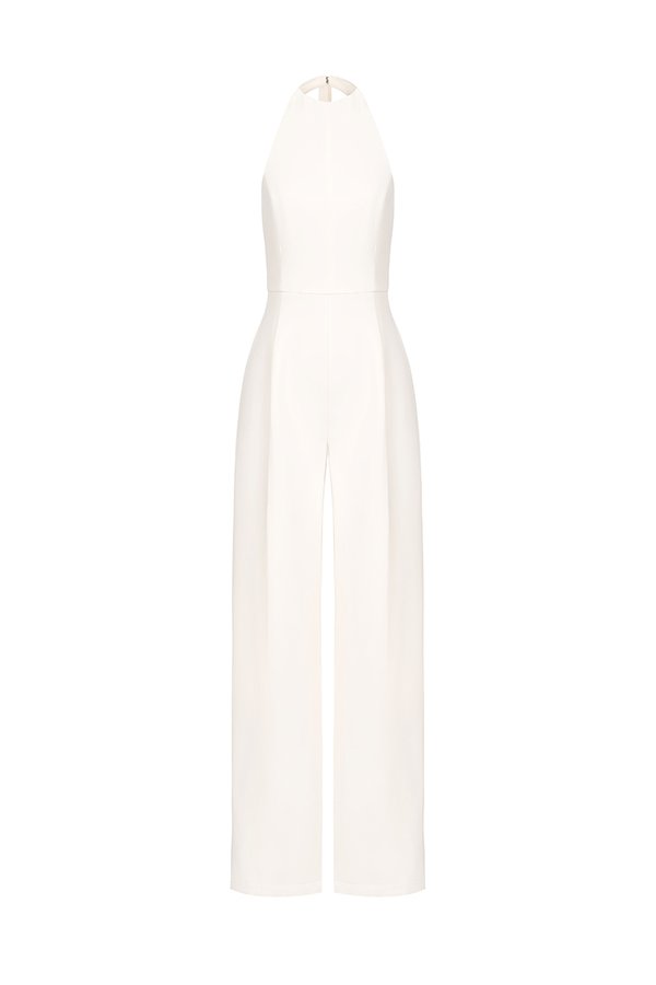 Camden Padded Halter Jumpsuit in Iconic White