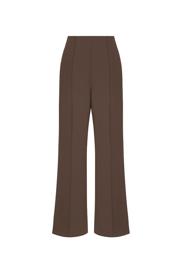 Isolde Mid Waist Pant in Coffee (PETITE /REGULAR/TALL)