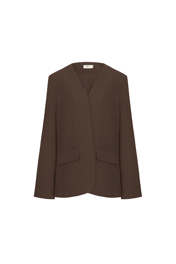 Isolde Oversized Blazer in Coffee