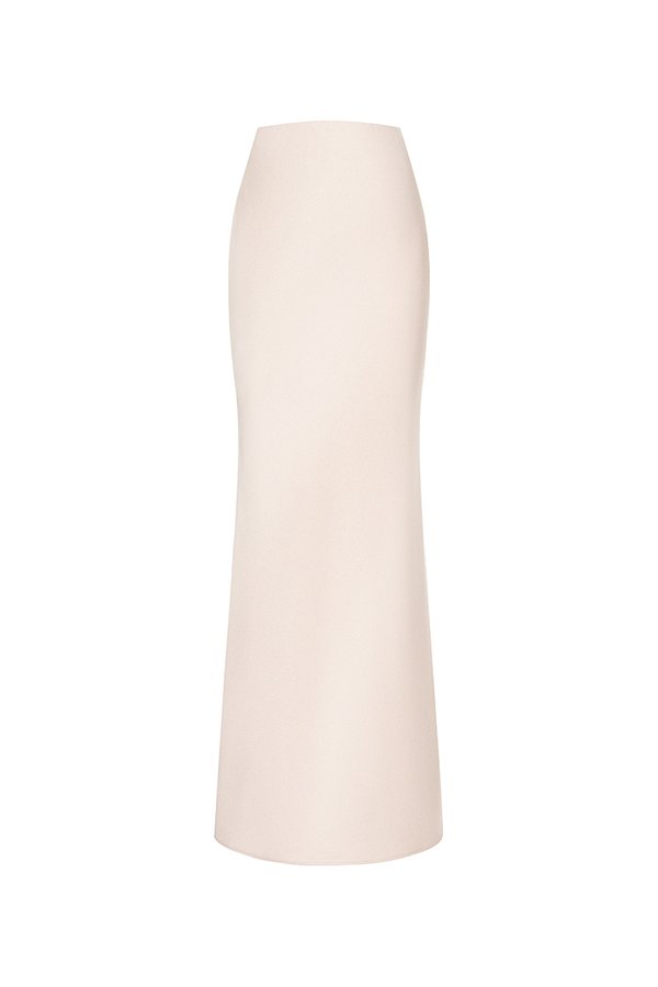 Kaelis Slip Mermaid Maxi Skirt in Champagne