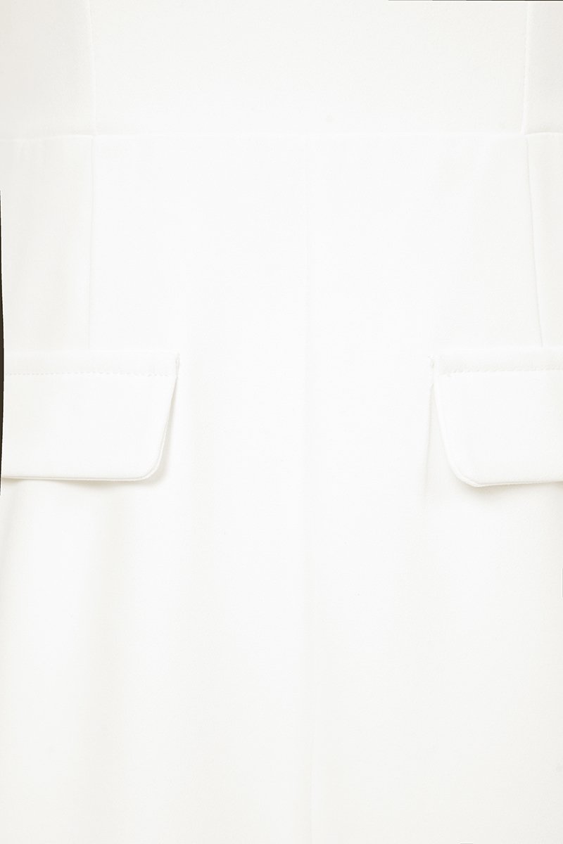 Geneva Padded Halter Tailored Jumpsuit in Iconic White