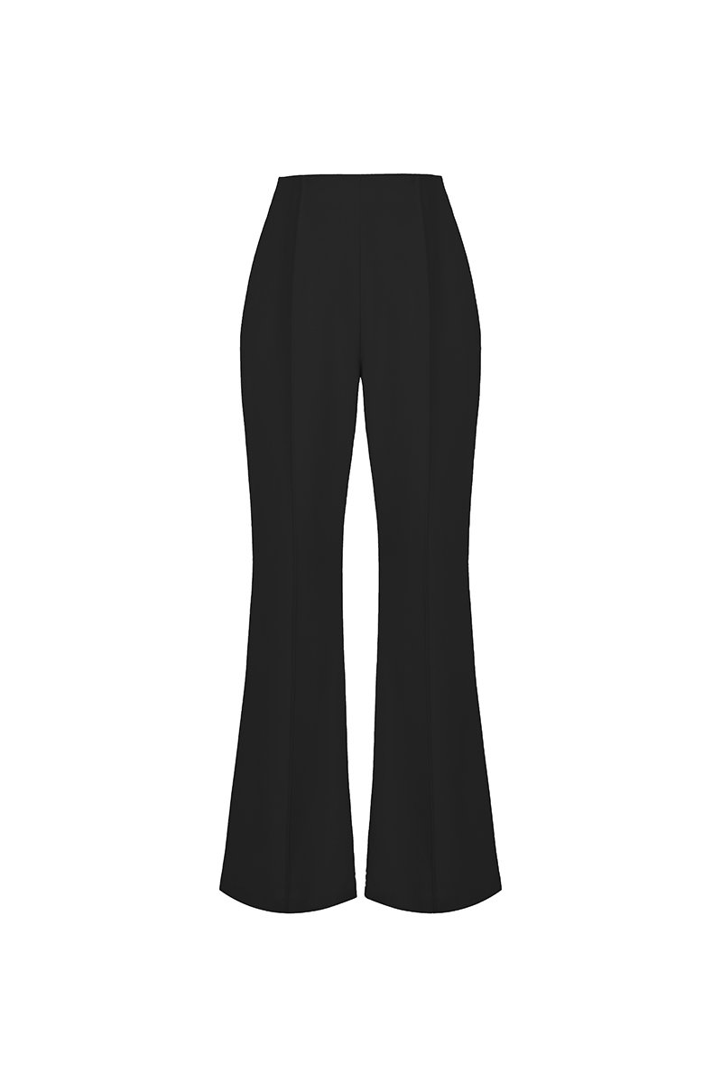 Michelle Flared Bell Pants in Classic Black