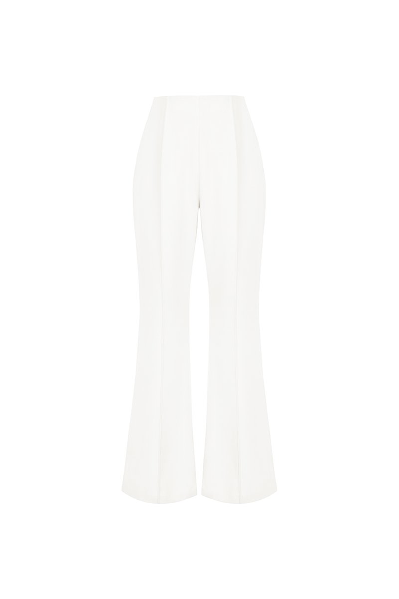 Michelle Flared Bell Pants in Iconic White