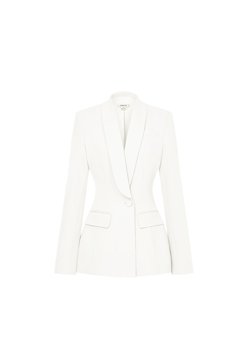 Michelle Tailored Blazer in Iconic White