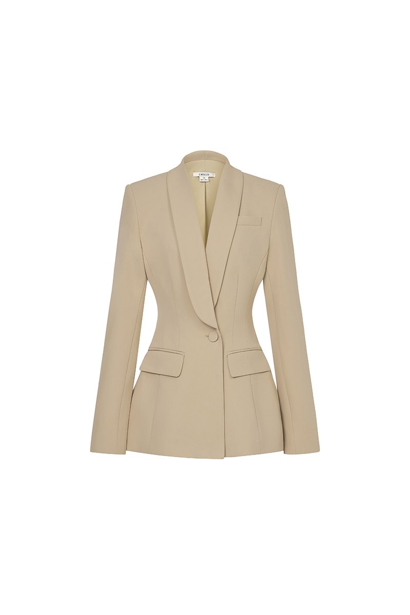 Michelle Tailored Blazer in Light Tres Naturale