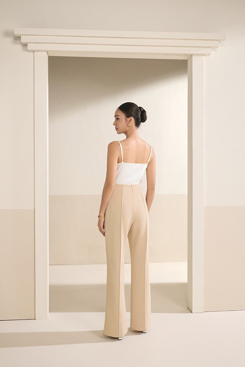 Violet Delicate Lace Silky Camisole in Iconic White