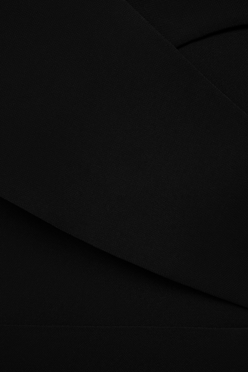 Vionnet Padded Cape Pencil Dress in Classic Black