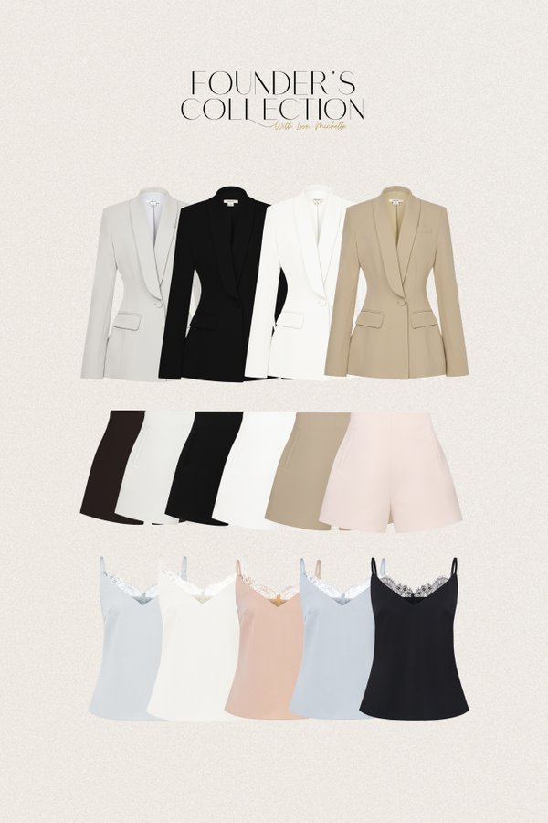 Michelle Blazer, Violet Camisole and Michelle Shorts Set