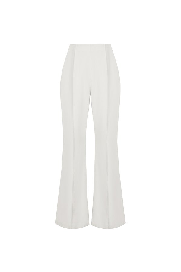 Michelle Flared Bell Pants in Light Grey Frost