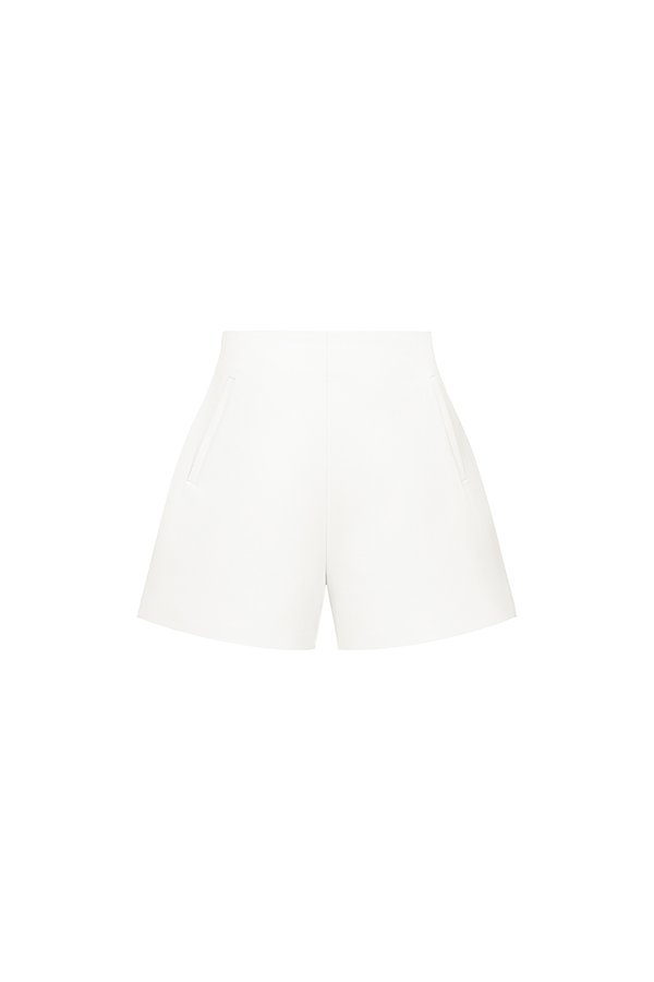 Michelle High Waist Tailored Shorts in Iconic White
