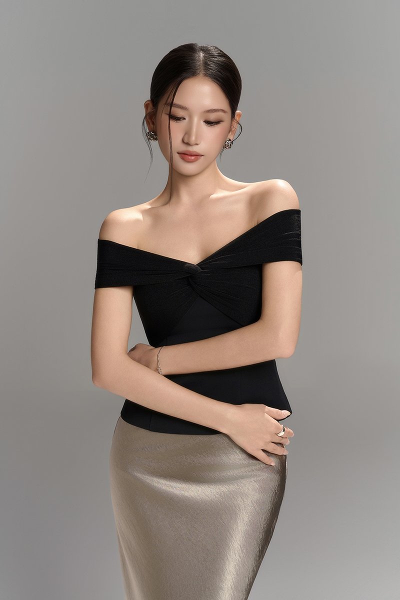 Alethea Slip Mermaid Maxi Skirt in Champagne Bronze