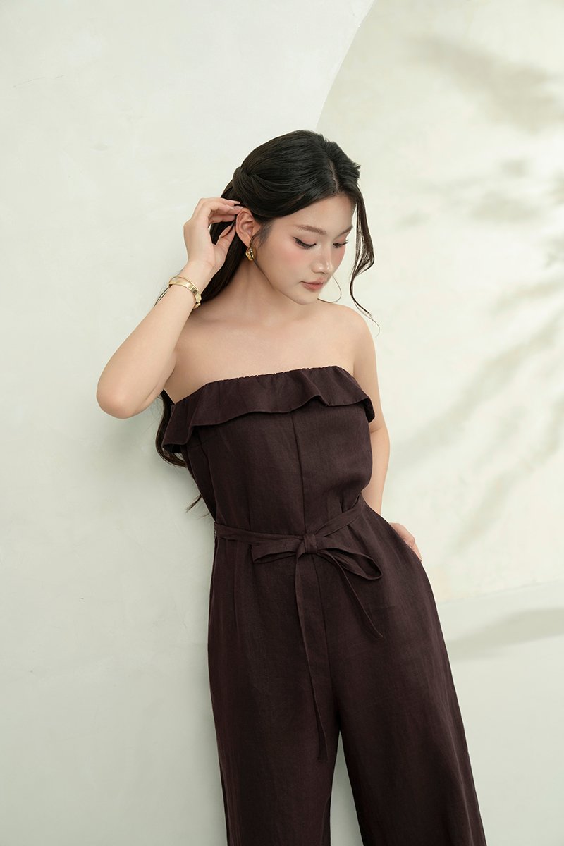 Amabel 2-Way Jumpsuit in Chocolate