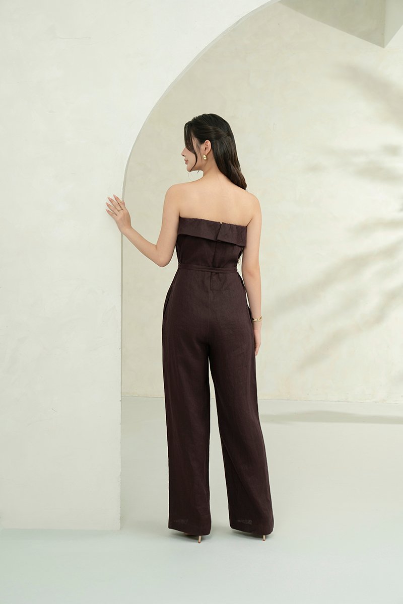 Amabel 2-Way Jumpsuit in Chocolate