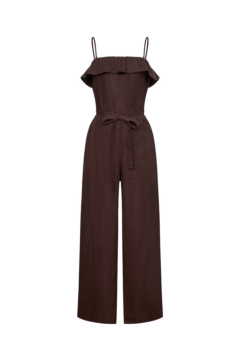 Amabel 2-Way Jumpsuit in Chocolate