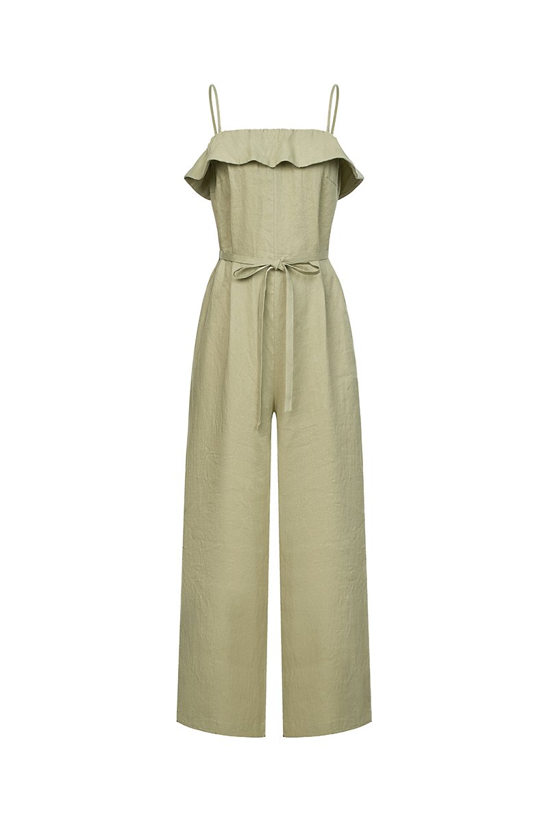 Amabel 2-Way Jumpsuit in Pale Olive