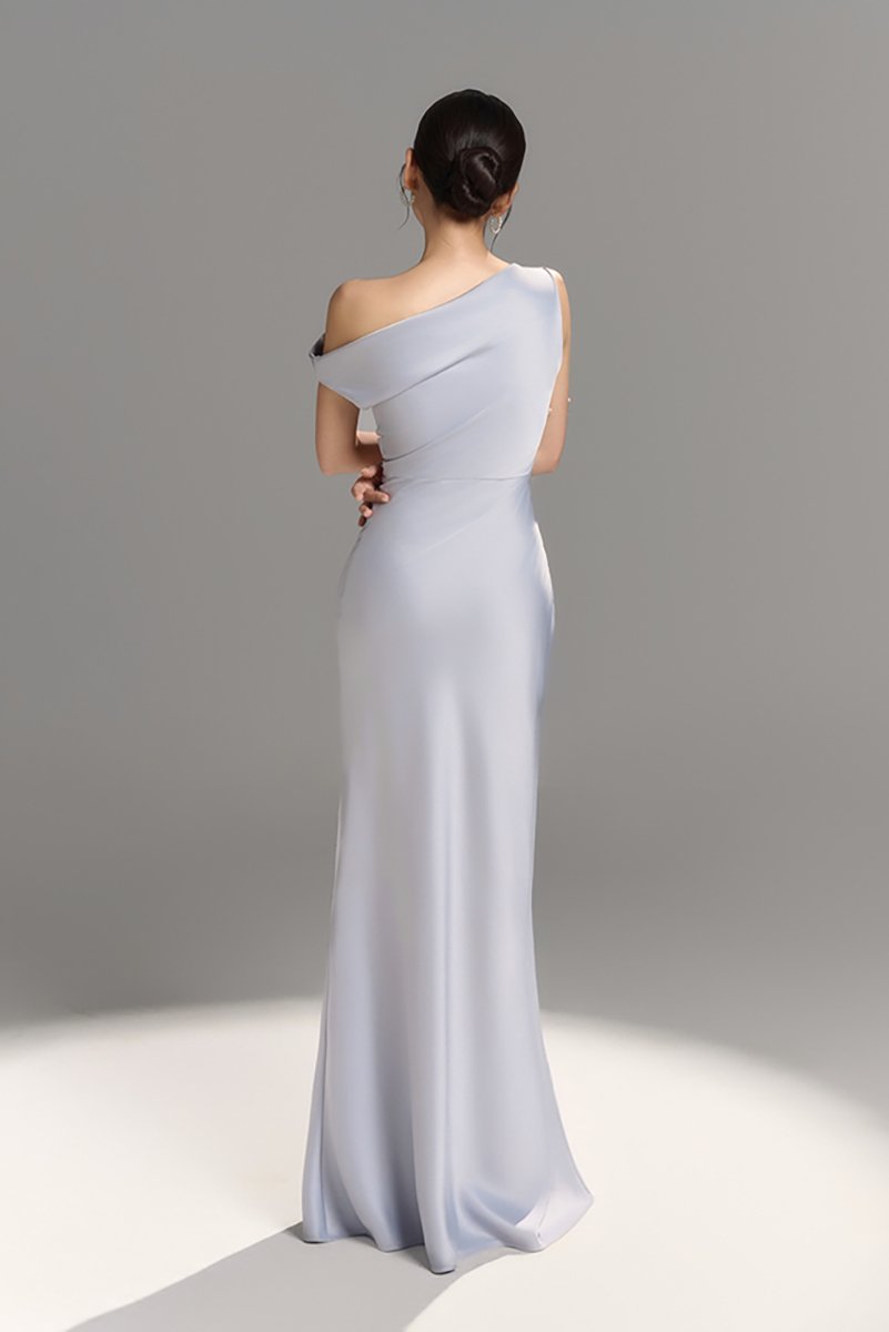 Callune Cowl Maxi Dress in Icy Blue