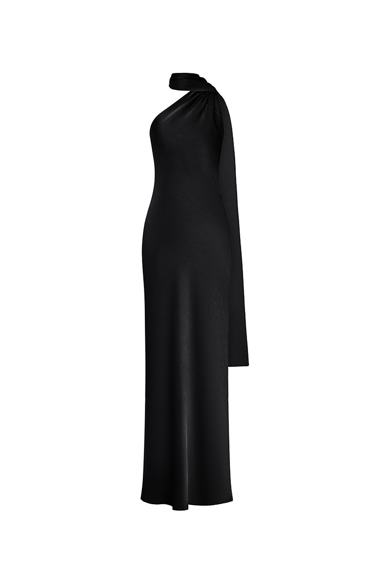 Echo Toga Shawl Maxi Dress in Classic Black