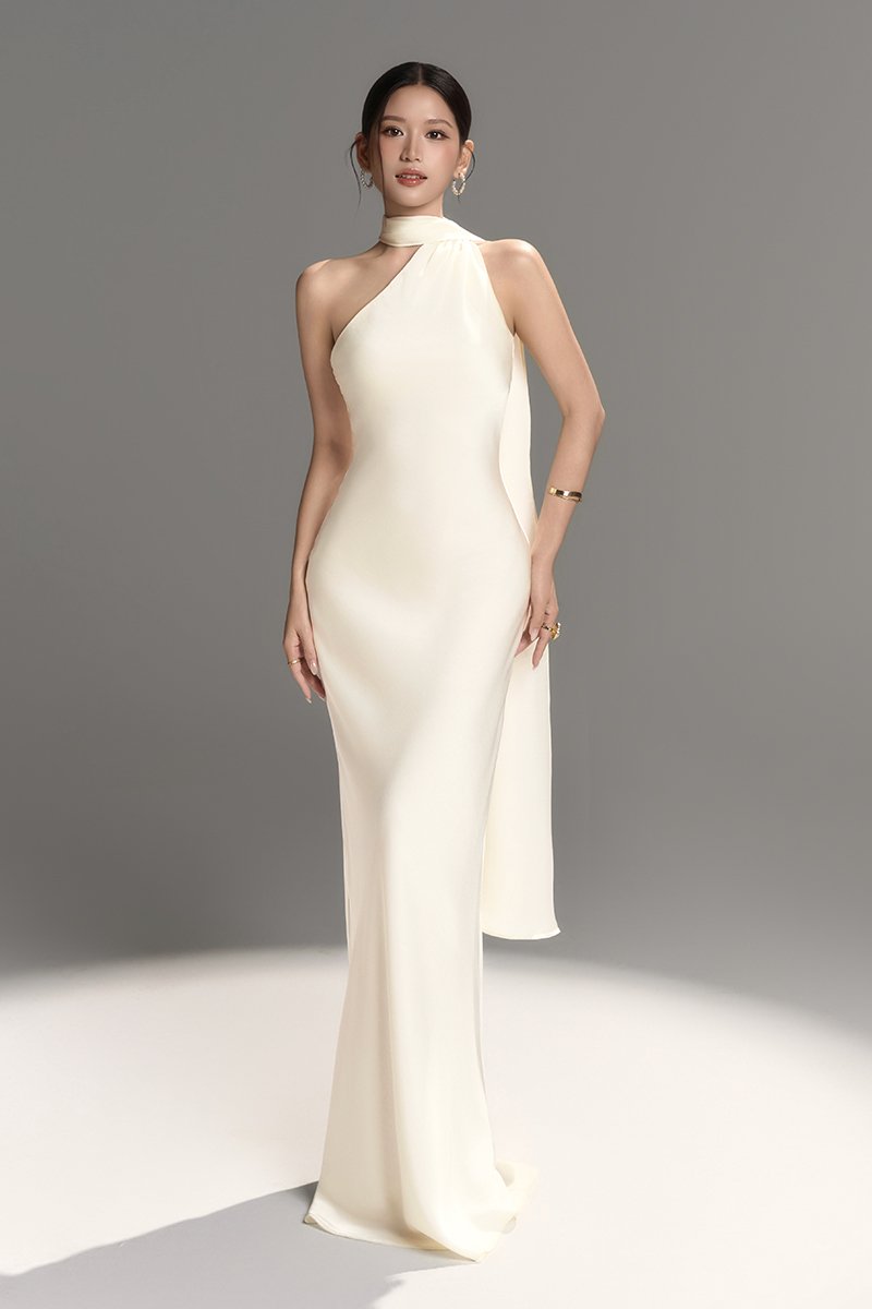 Echo Toga Shawl Maxi Dress in French Cream