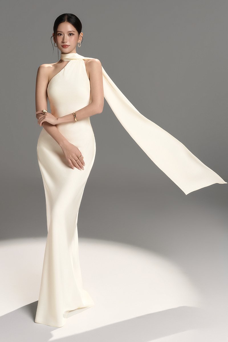 Echo Toga Shawl Maxi Dress in French Cream