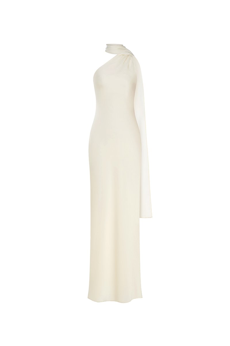 Echo Toga Shawl Maxi Dress in French Cream