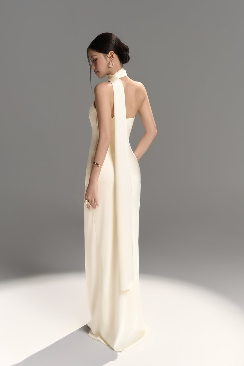 Echo Toga Shawl Maxi Dress in French Cream