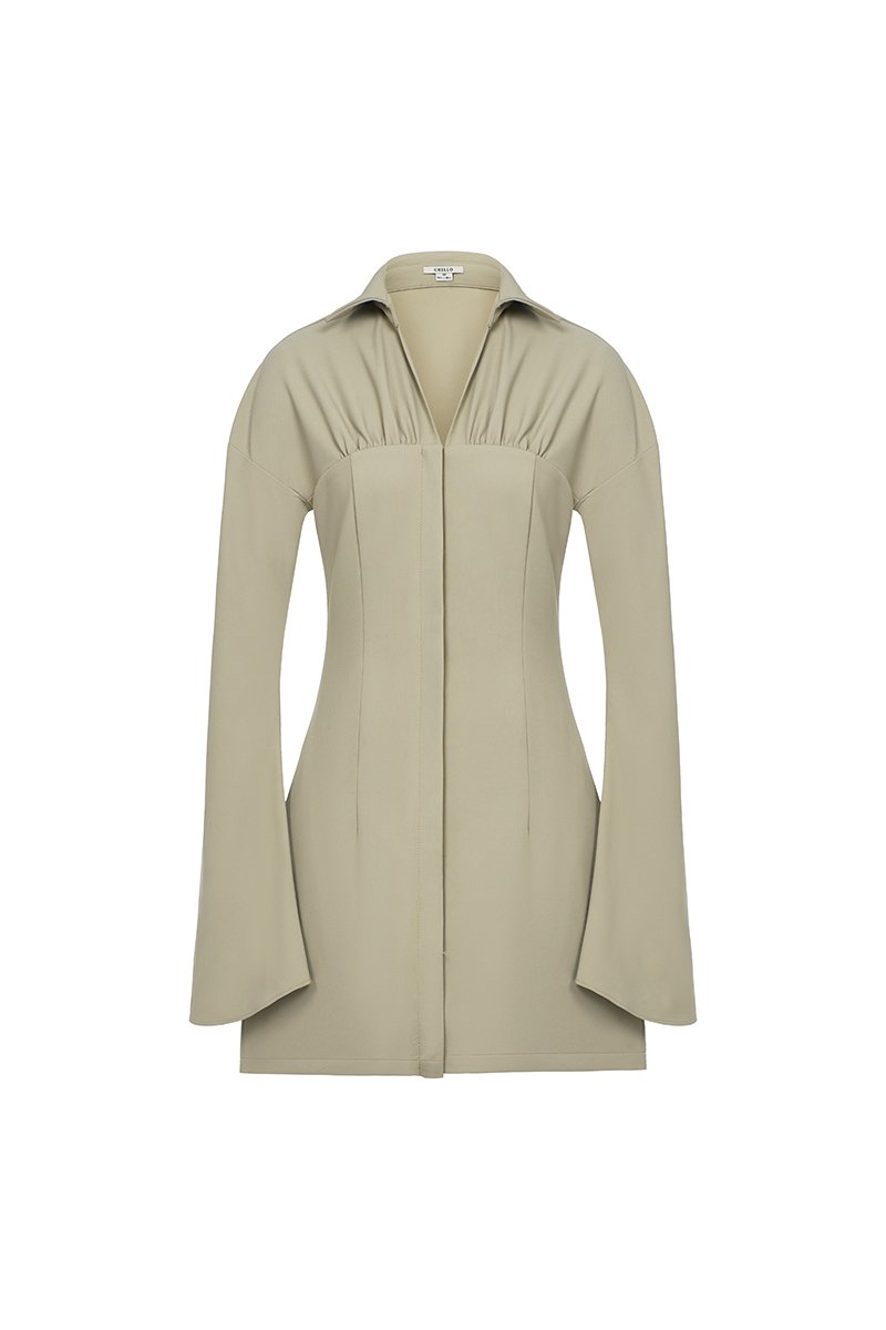 Eirisse Mini Shirtdress in Dune