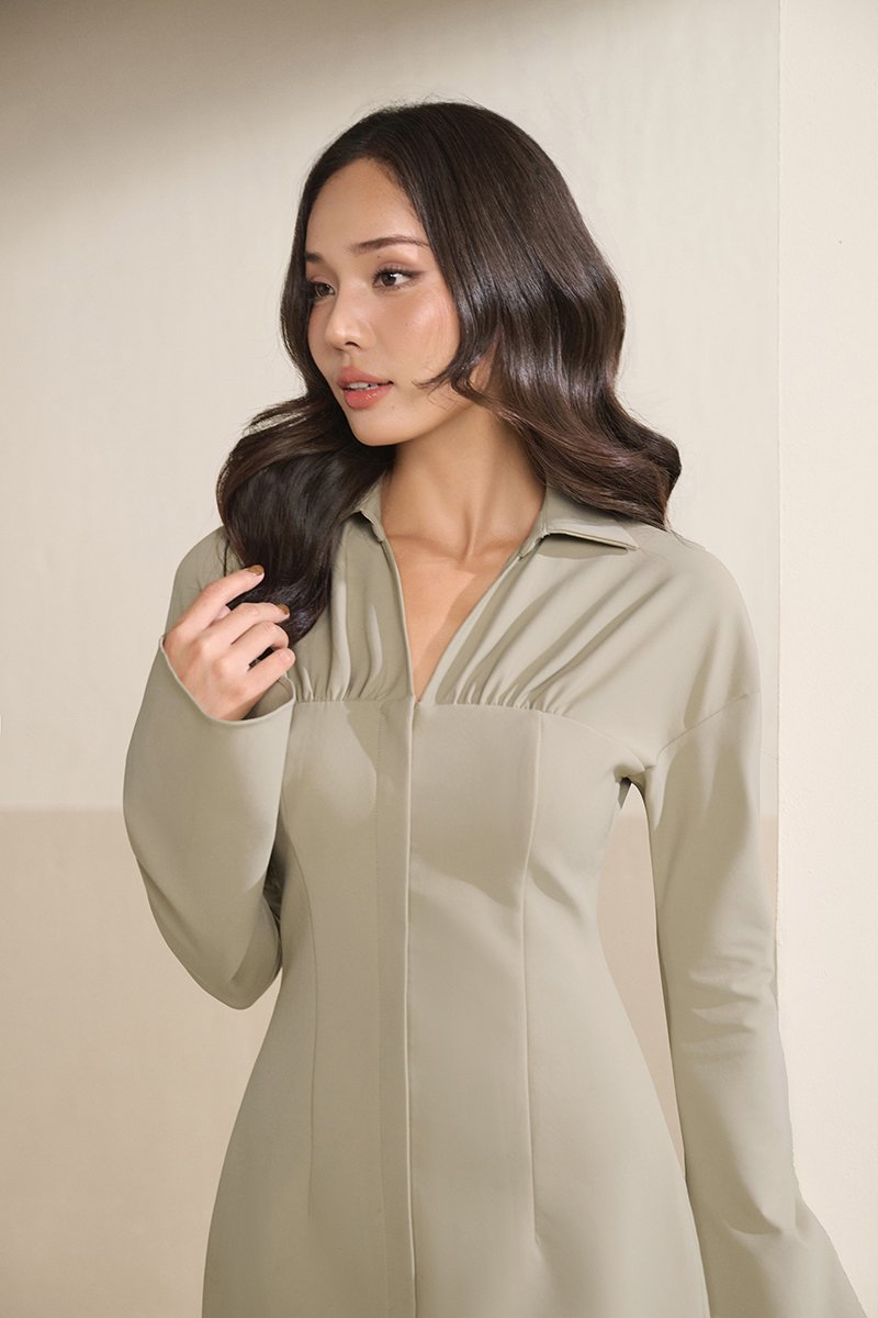 Eirisse Mini Shirtdress in Dune