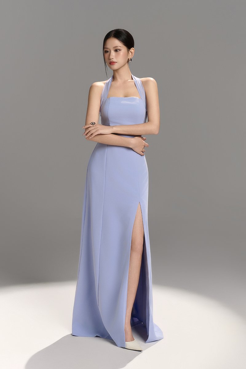 Liv Halter Maxi Dress in Periwinkle Blue