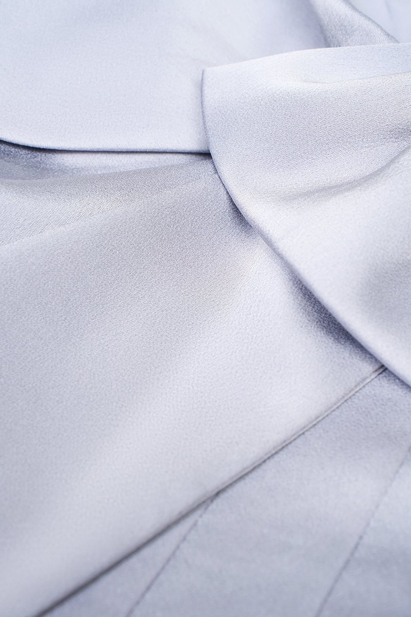 Lumira Padded Bow Toga Top in Icy Blue