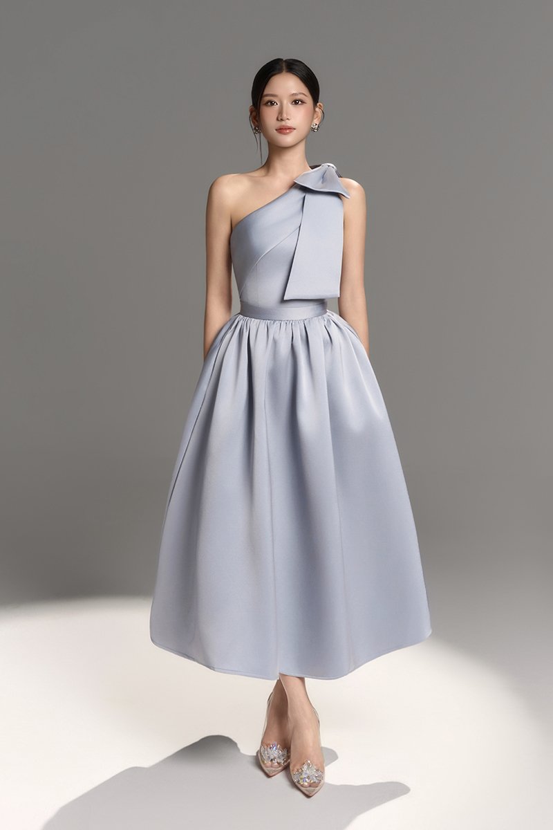 Lumira Midi Skirt in Icy Blue