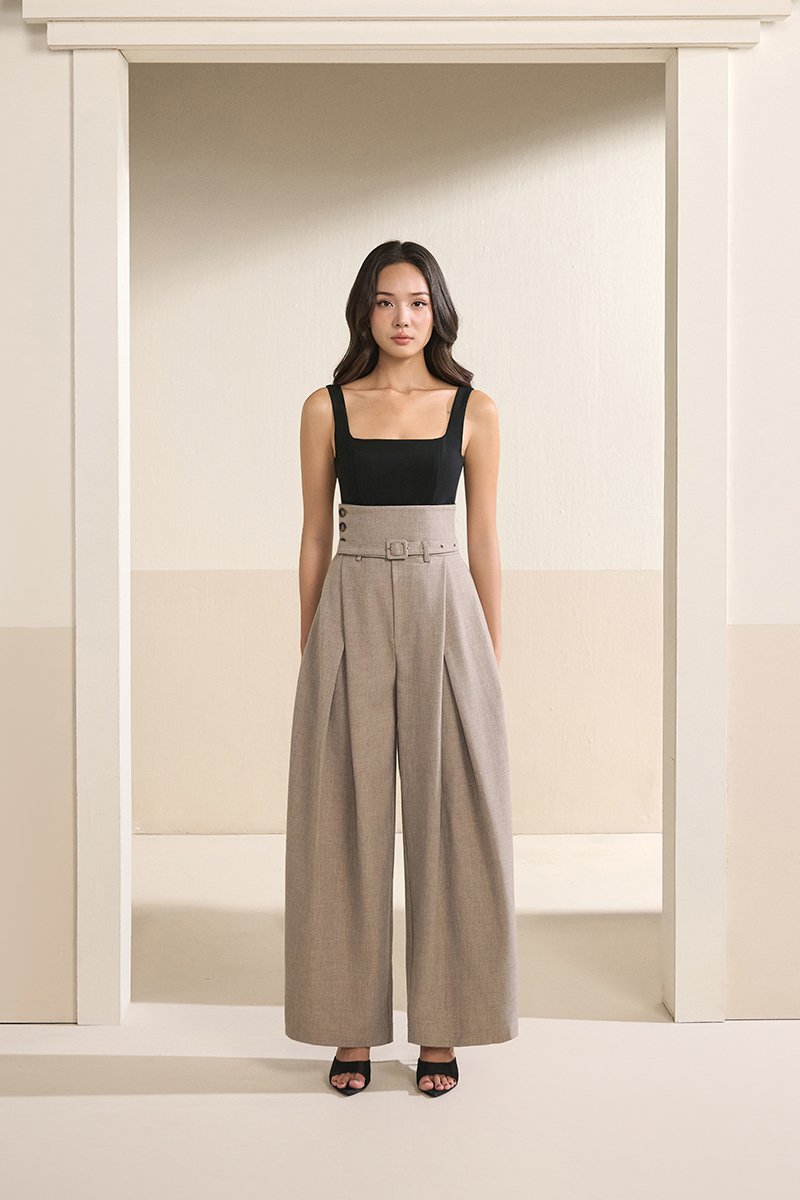 Parker 2-Way High Waist Pants in Light Mocha