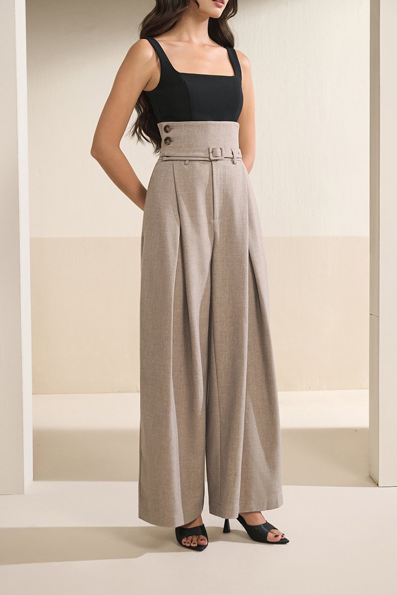 Parker 2-Way High Waist Pants in Light Mocha