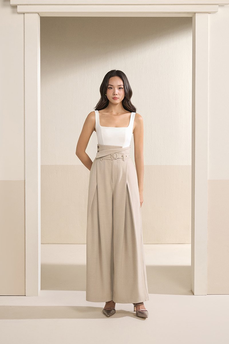 Parker 2-Way High Waist Pants in Wheat