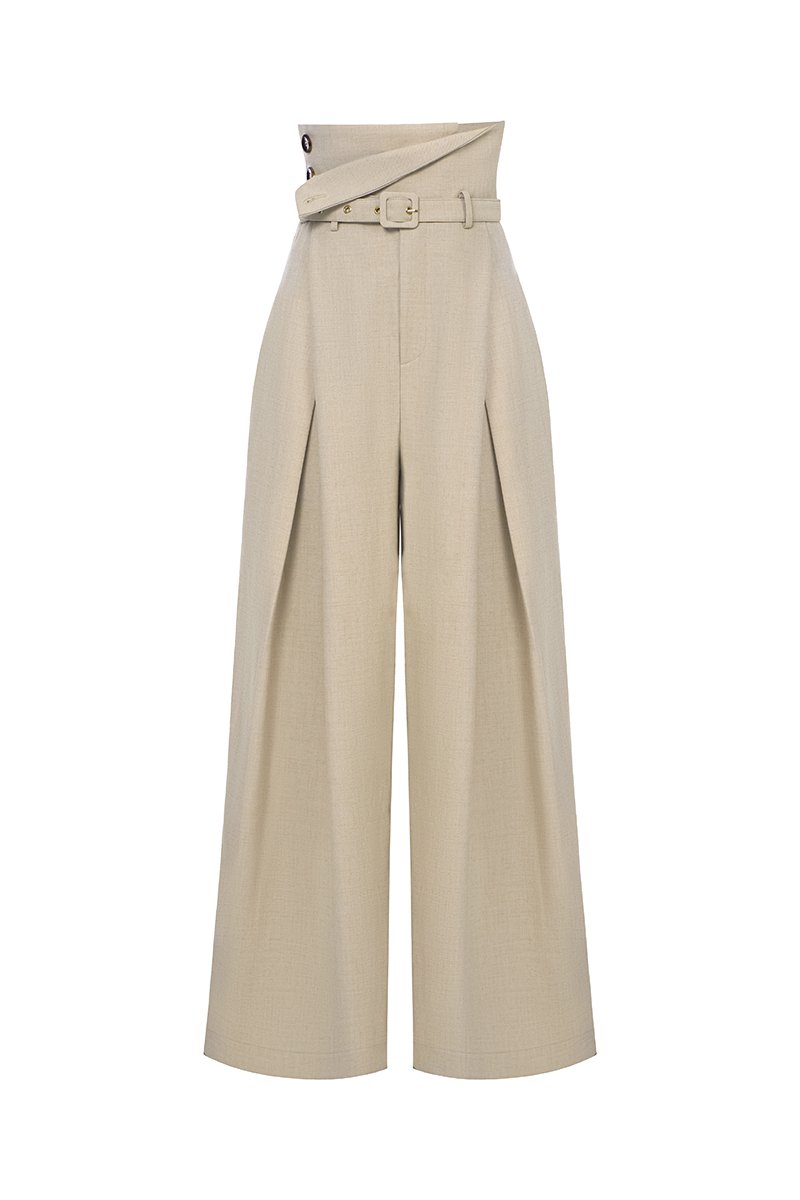 Parker 2-Way High Waist Pants in Wheat